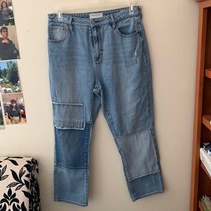 Pacsun Patchwork Distressed Mom Jeans